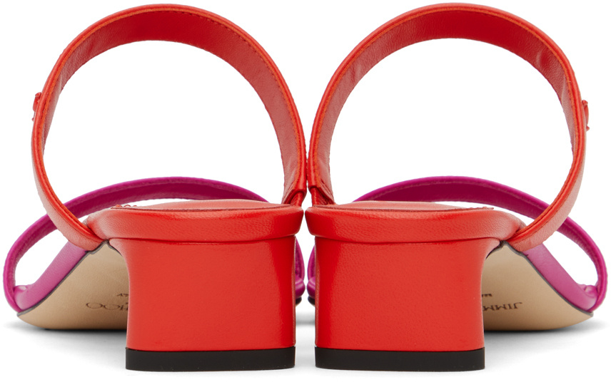 Jimmy Choo Kyda 35mm Leather Mules In Red