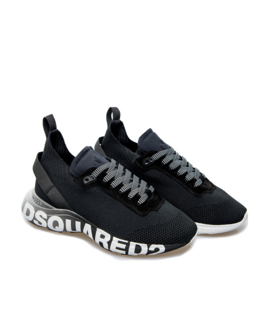 Dsquared2 Logo-print Low-top Sneakers In Black