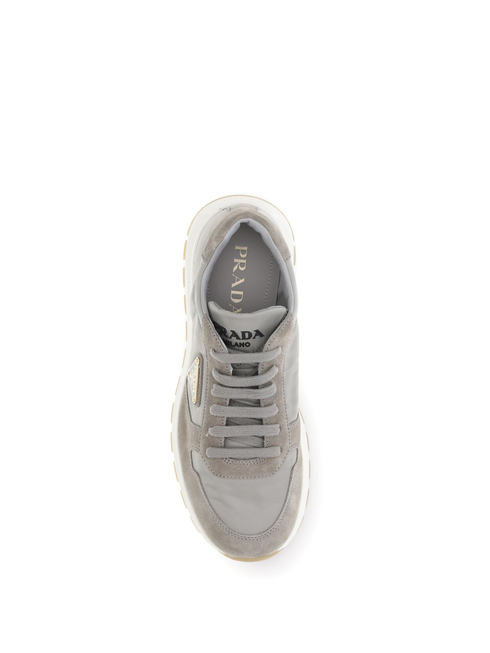 Prada Prax 01 Re-nylon Sneakers In Gray