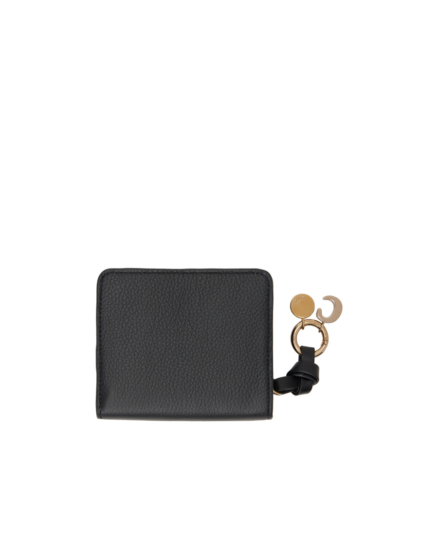 Chloé Black Alphabet Zip Compact Wallet In Black