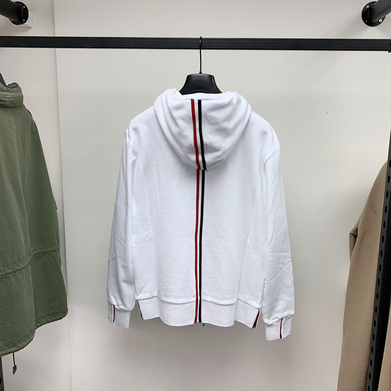 Thom Browne Center-back Stripe Loopback Hoodie