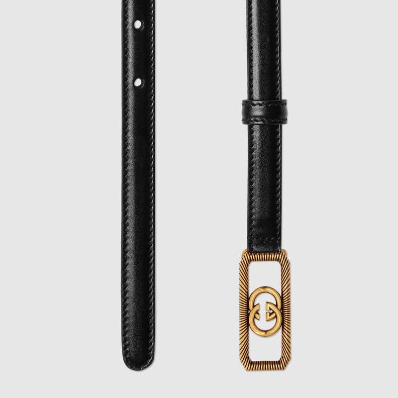 Gucci Gancini Leather Belt In Black