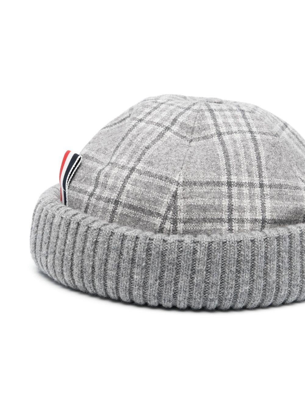 Thom Browne 4-bar Stripe Docker Hat In Gray