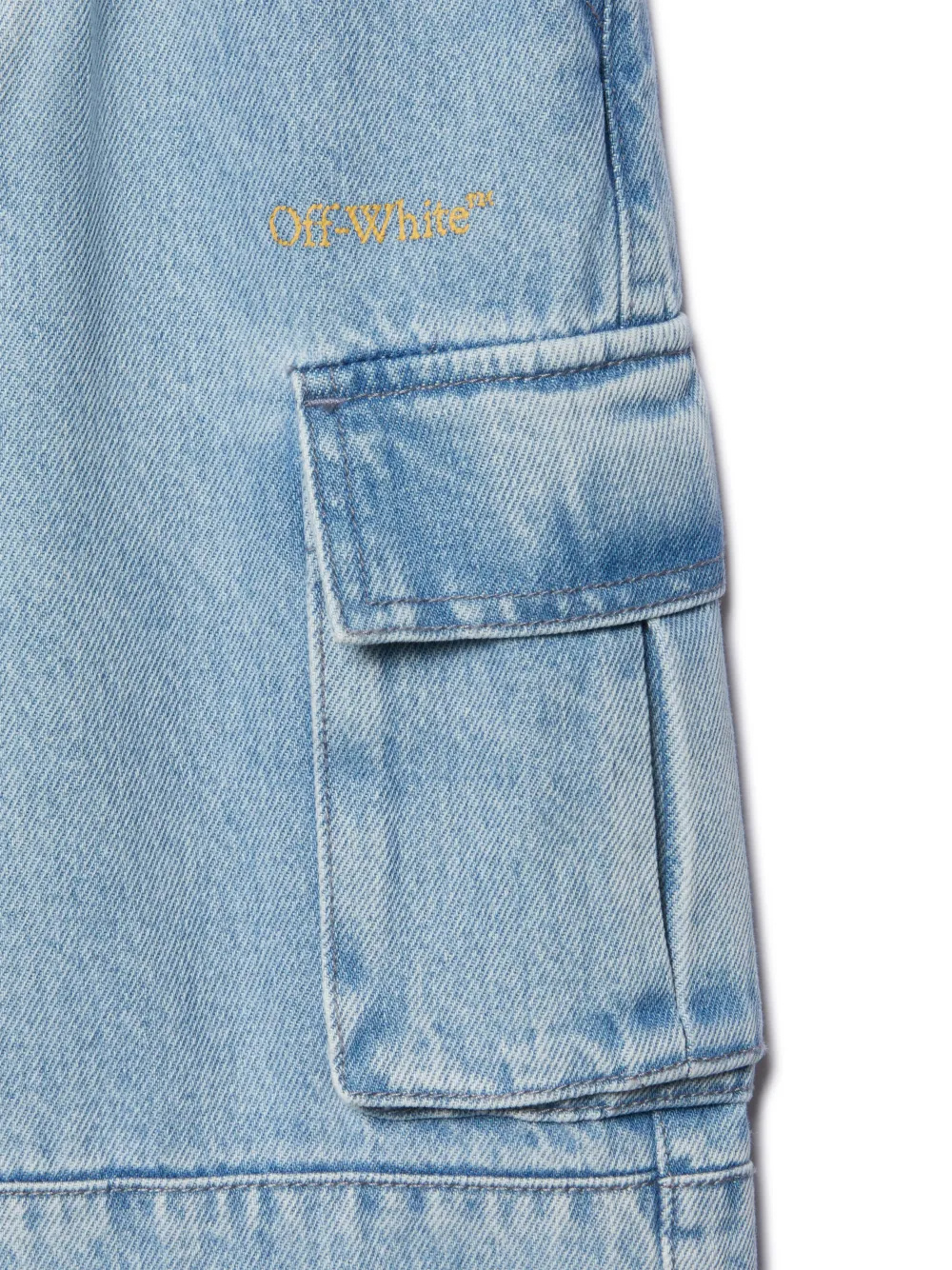Off-white Bookish Diag Jeans In Blue