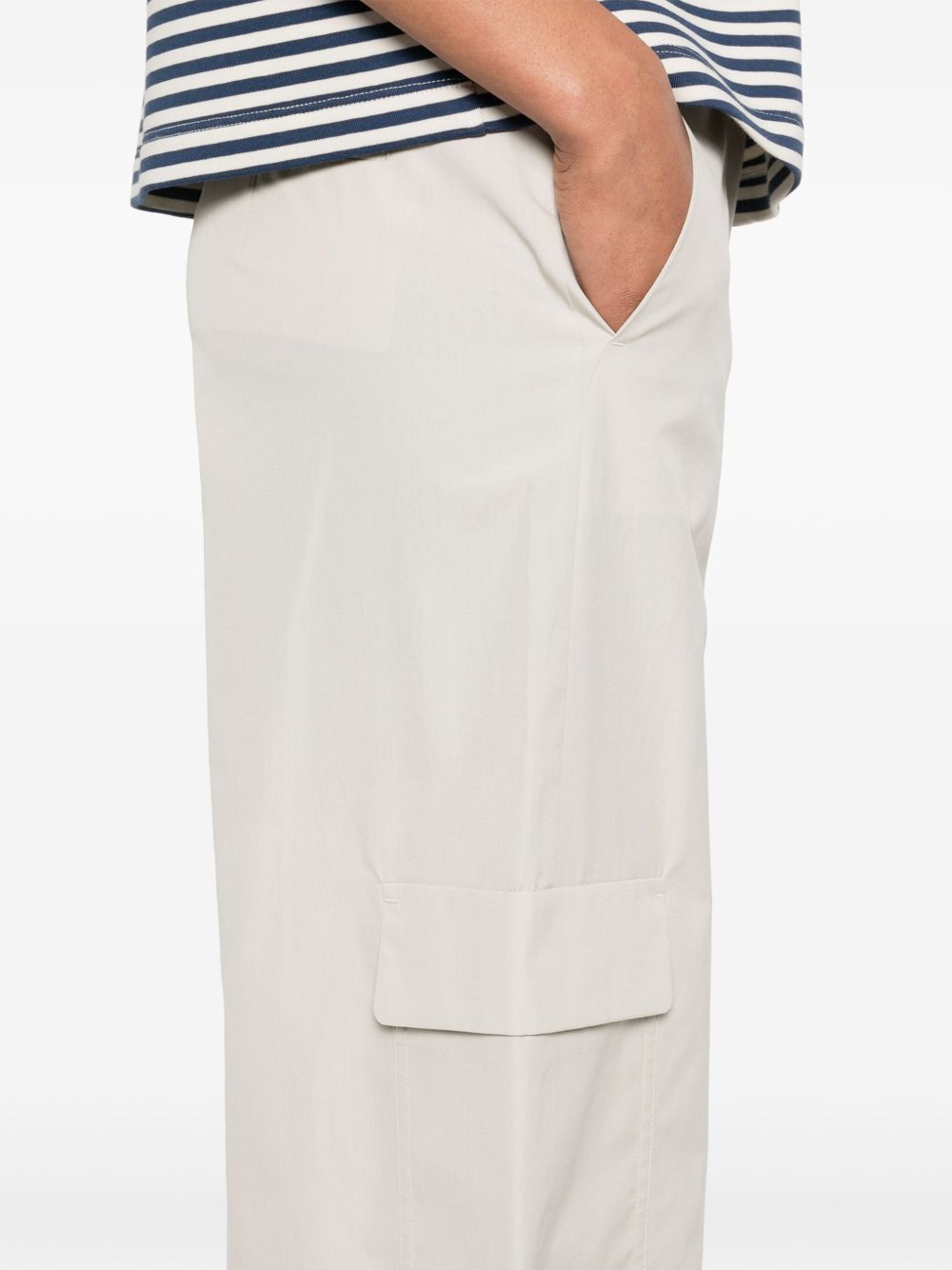 Max Mara Belt Loops Slacks In White