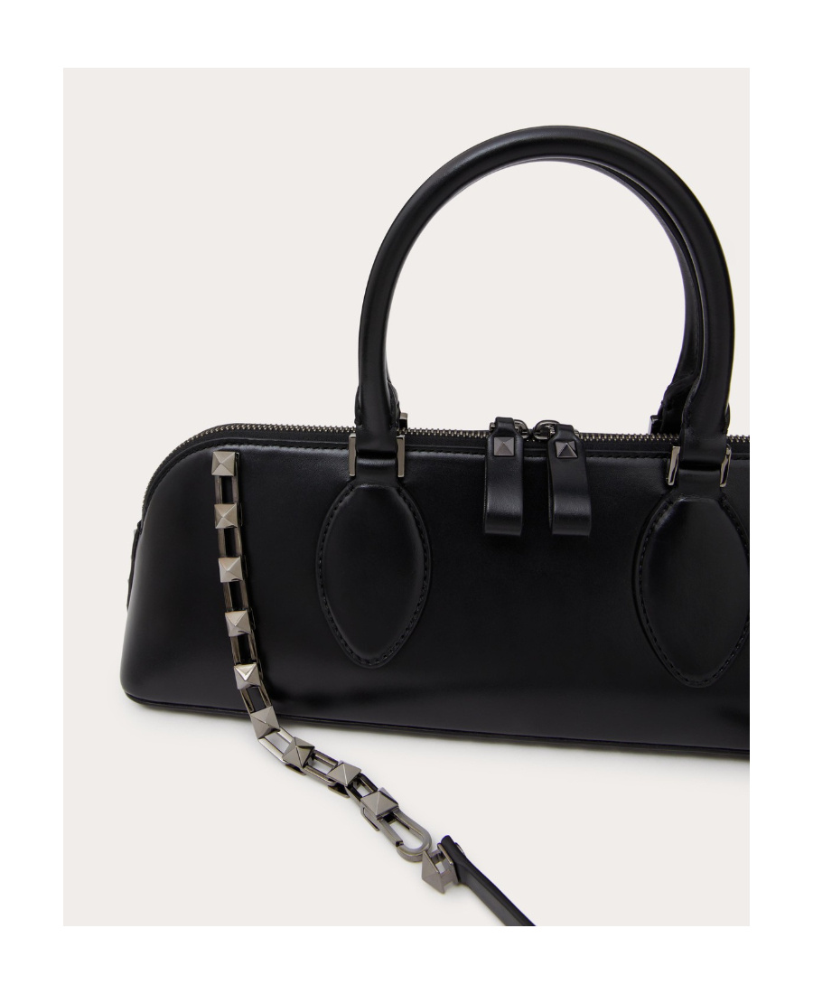 Valentino Rockstud East-west Leather Tote Bag In Black