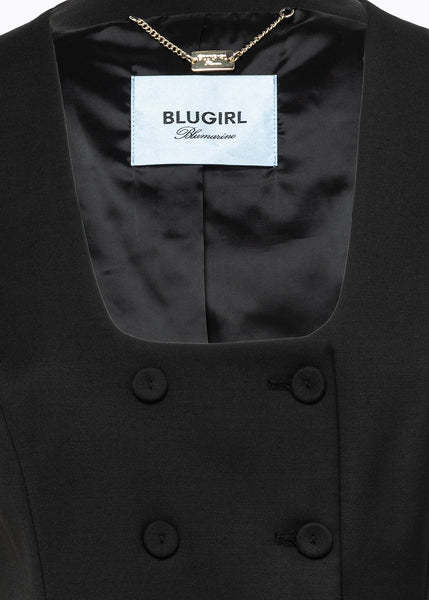 Blugirl Double-breasted Waistcoat In Black