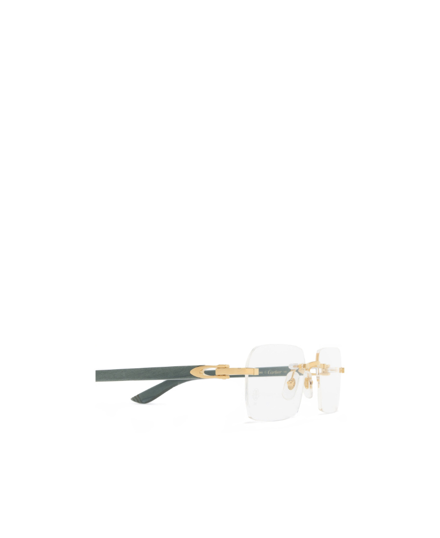 Cartier Rectangle Frame Glasses In White