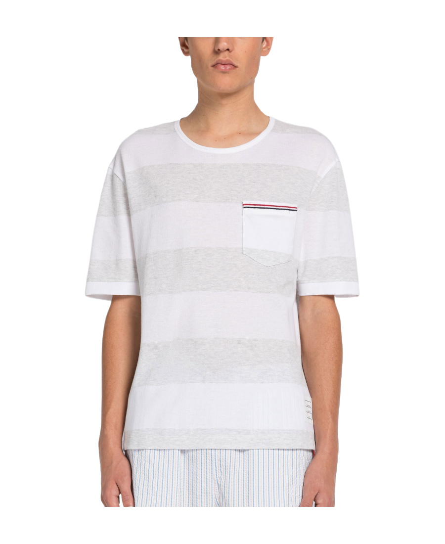 Thom Browne Rwb Pocket T-shirt In White