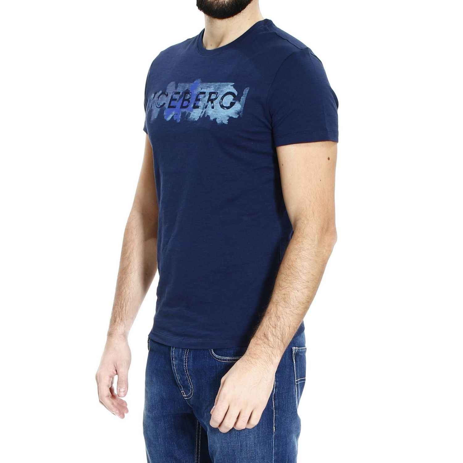 Iceberg Printed T-shirt In Blue