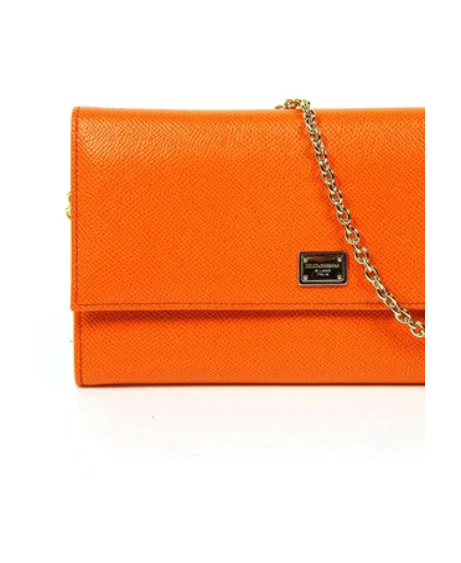 Dolce & Gabbana Logo Details Satchel In Orange
