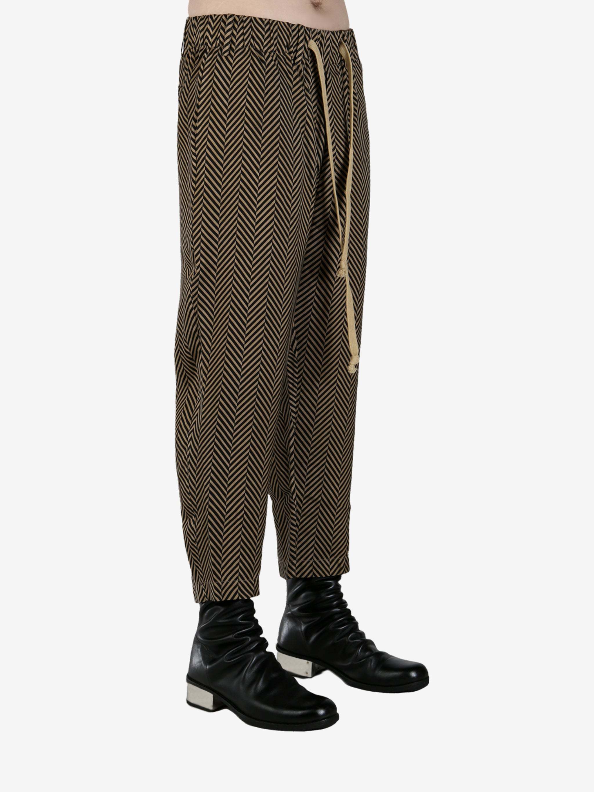 Uma Wang Drawstring Casual Pants In Brown