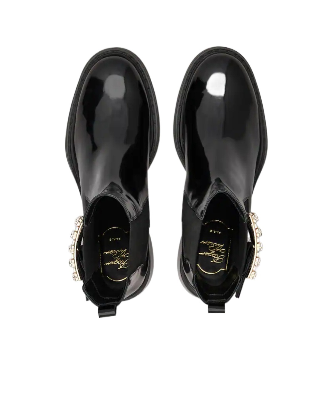 Roger Vivier 60mm Viv Ranger Patent Leather Boots In Black