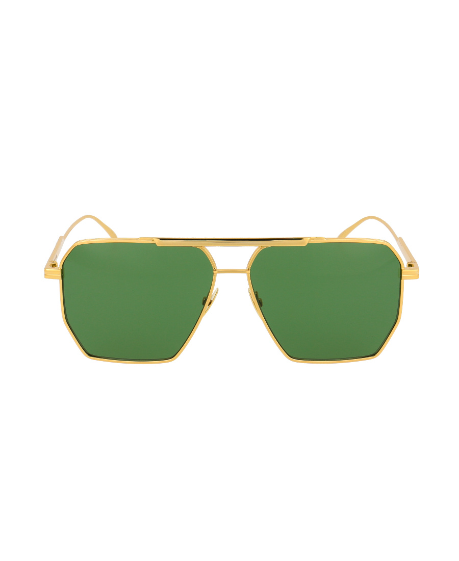 Bottega Veneta Aviator-frame Sunglasses In Green