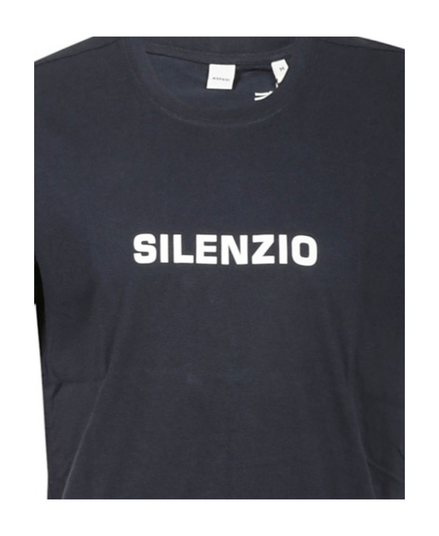 Aspesi Silenzio Crew Neck Pure Cotton T-shirt In Black