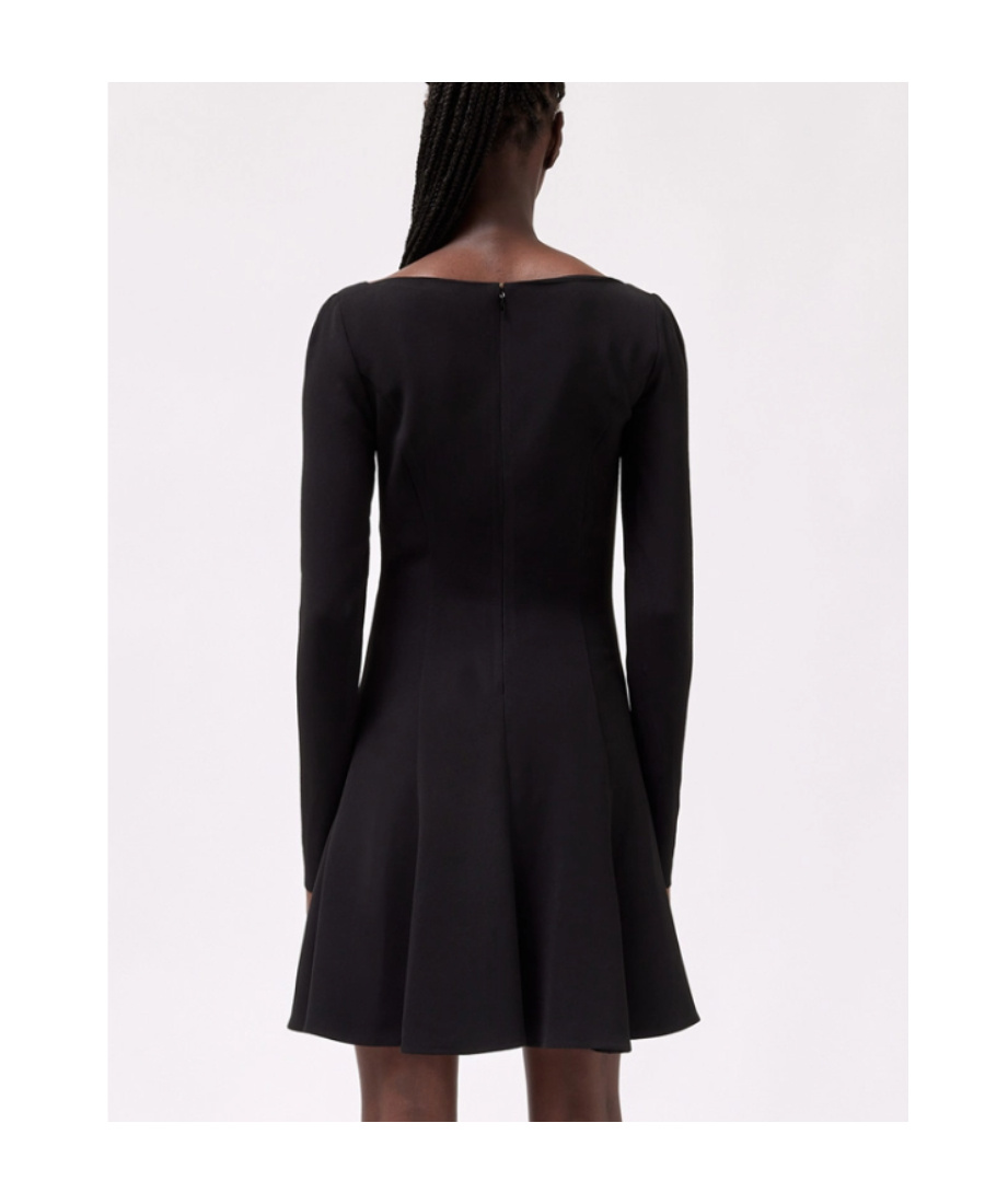 Blumarine Square-neck Flared Minidress In Black