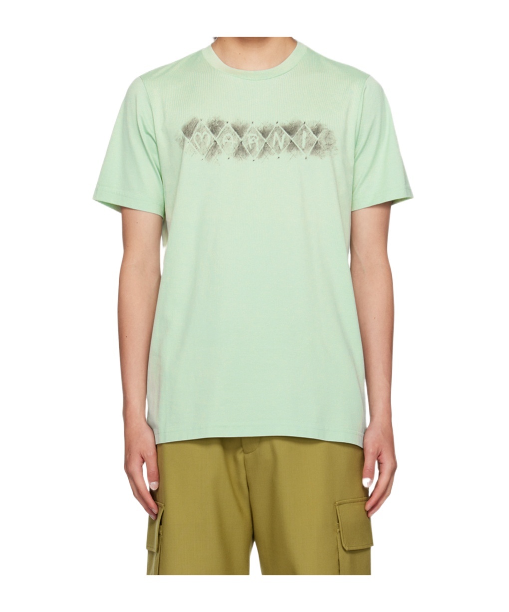Shop Marni Diamond Printed T-shirt In Green