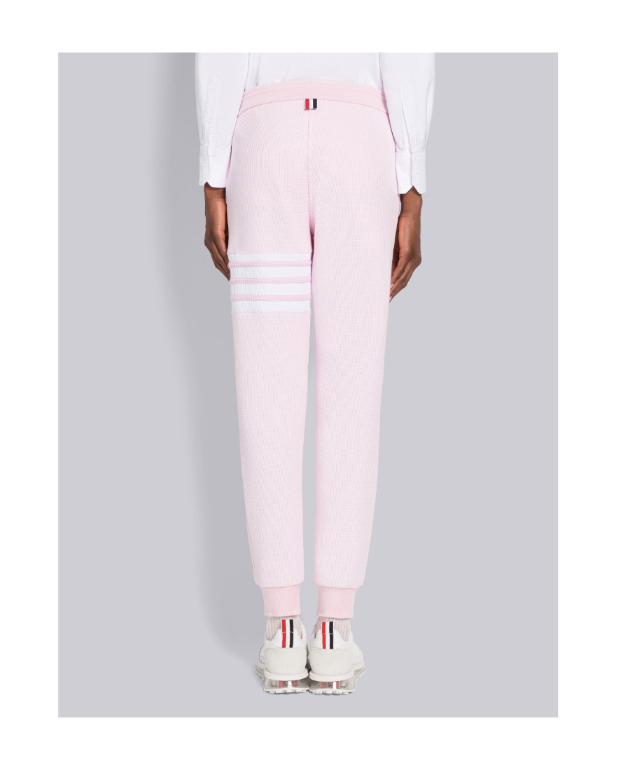 Thom Browne 4-bar Stripe Tapered Joggers In Pink