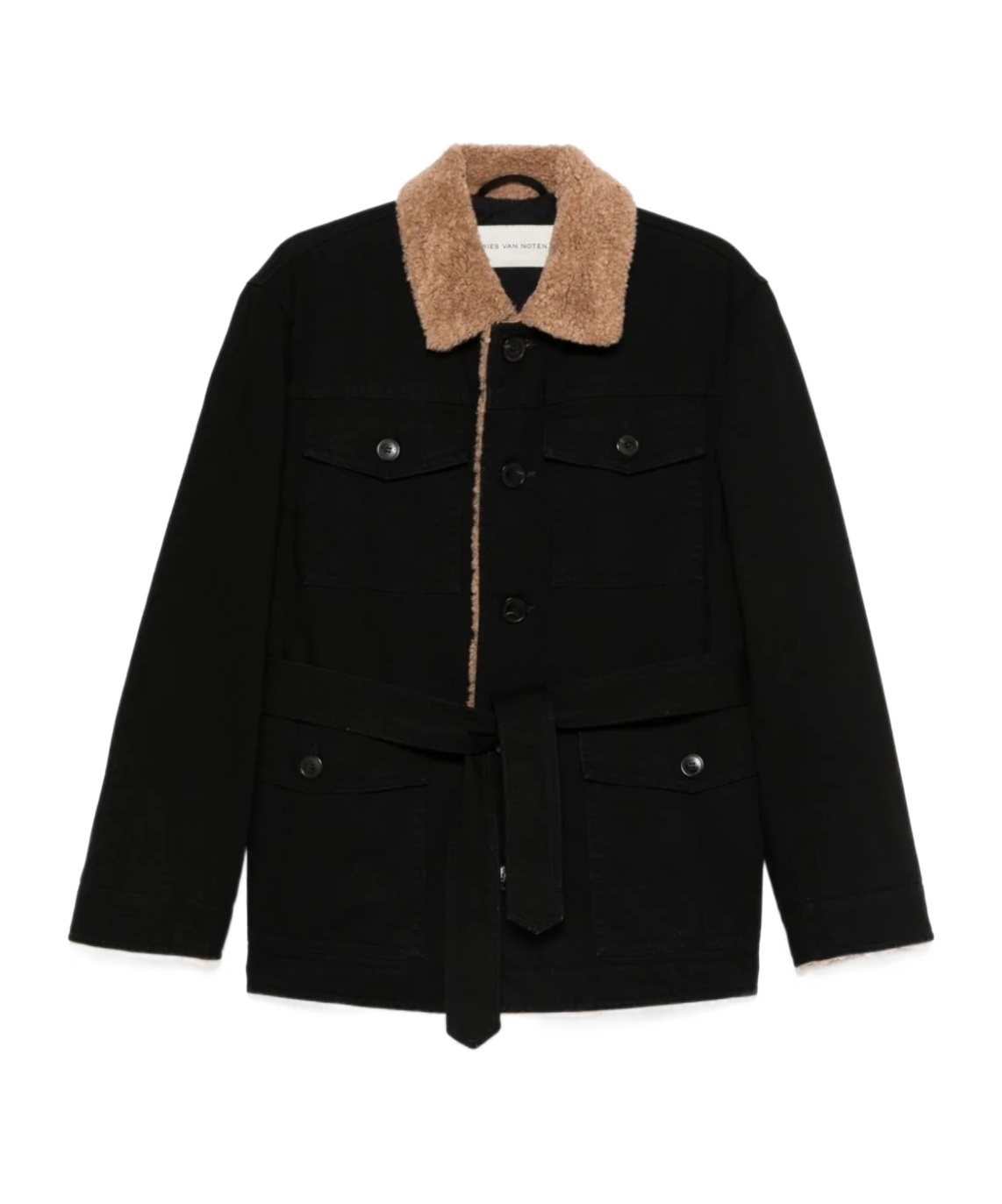 Dries Van Noten Long-sleeved Casual Jacket In Black