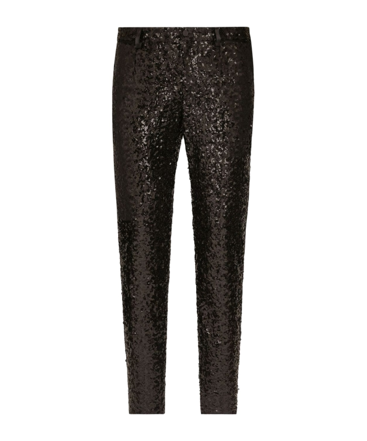 Dolce & Gabbana Sequin-embellished Trousers In Black