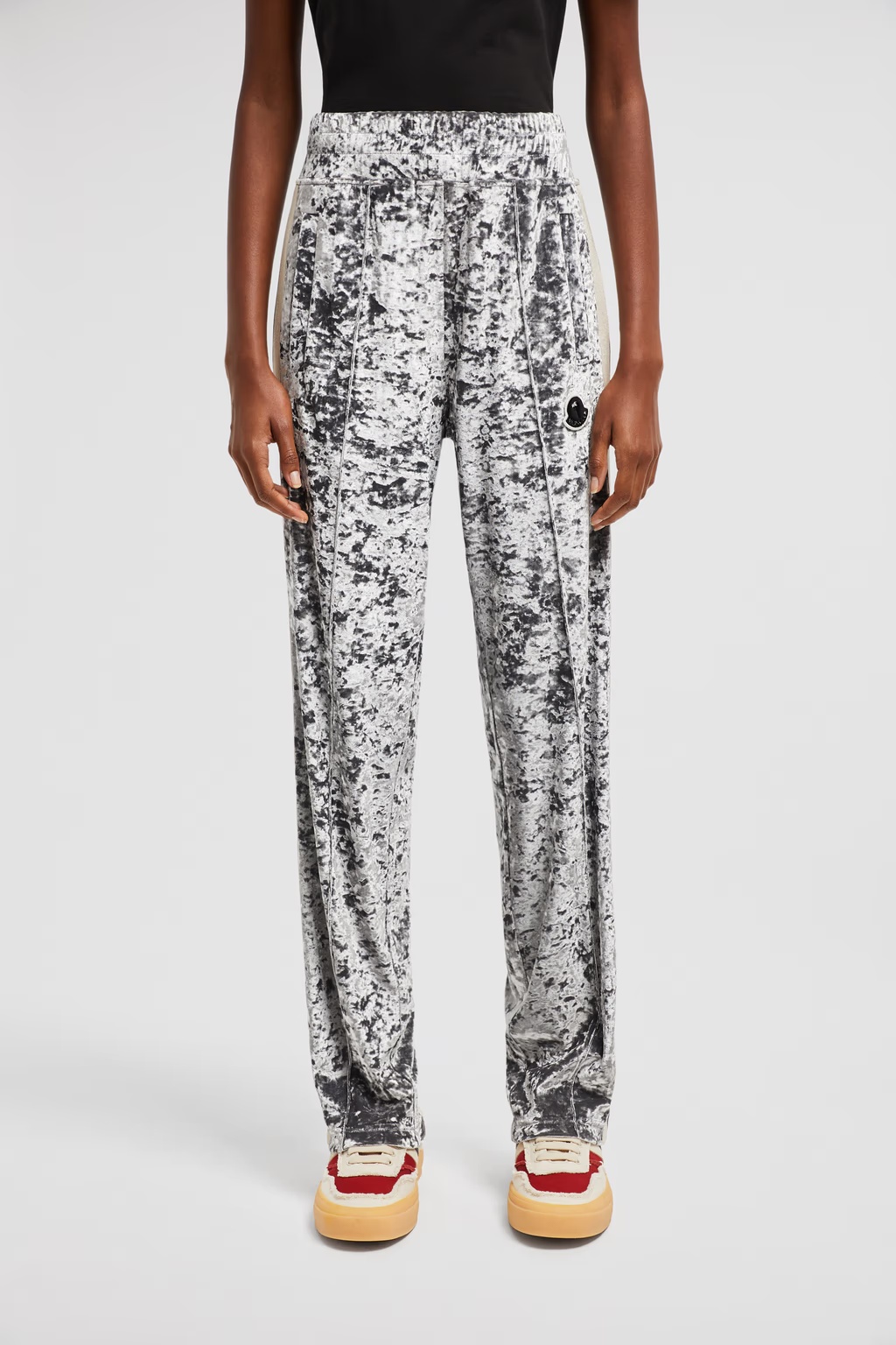MONCLER MONCLER X PALM ANGELS CHENILLE ZIP-UP TRACK PANTS 