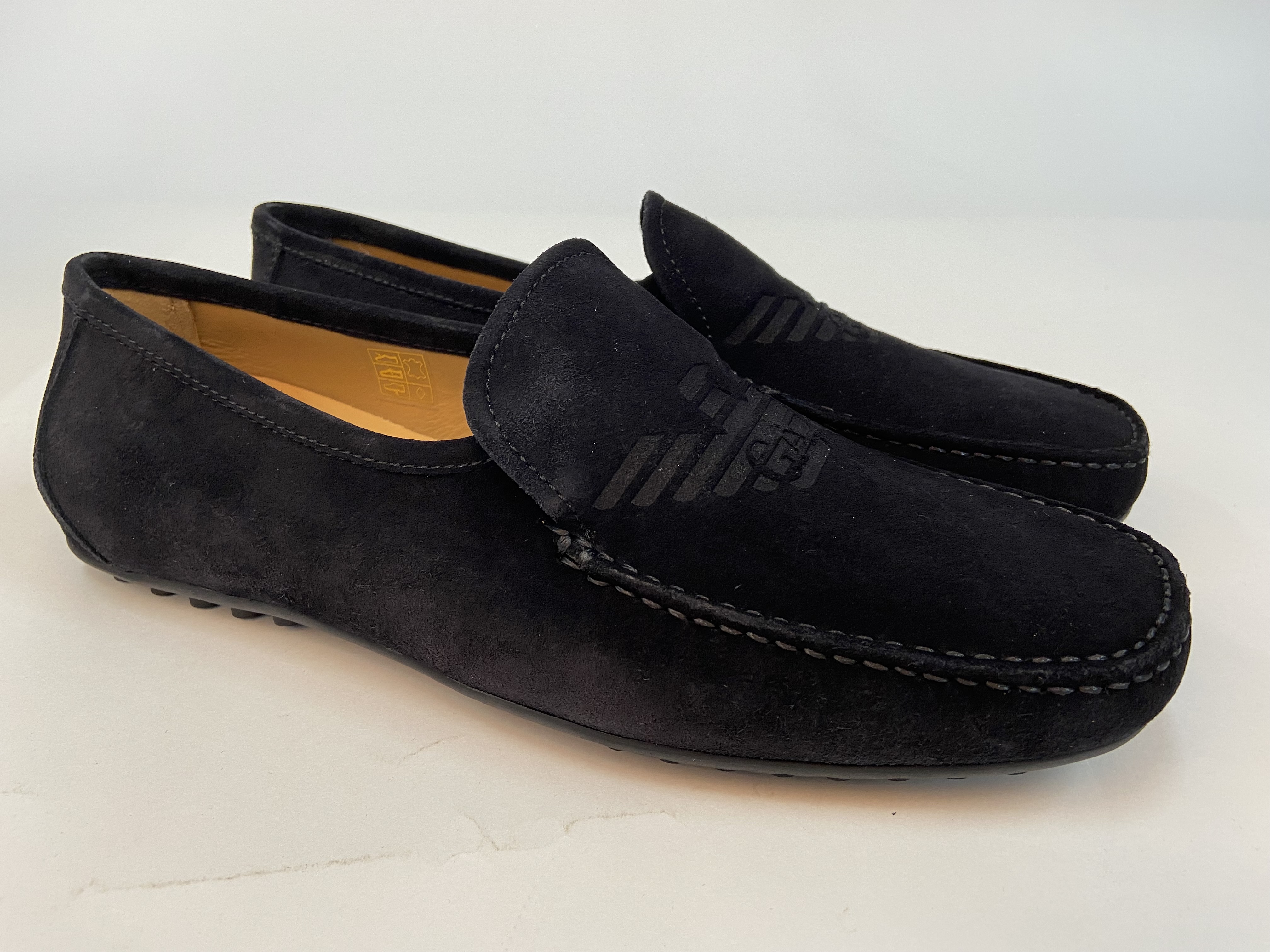 Emporio Armani Logo Business Casual Shoes In Black