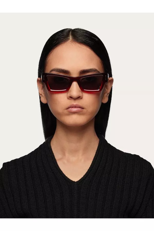 Ferragamo Rivets Acetate Cat-eye Sunglasses In Brown