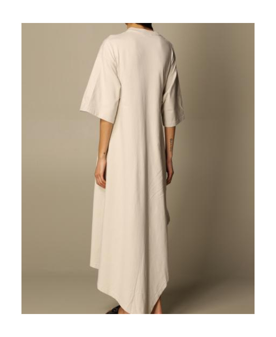 Balenciaga Asymmetric-hem T-shirt Dress In Nude