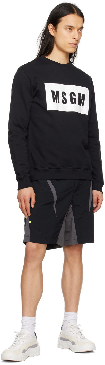 Msgm Logo Shorts In Black