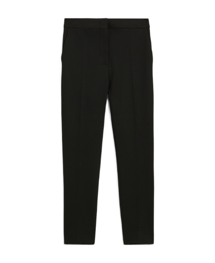Max Mara Tailored Black Trousers With Smooth Finish And Functional Pockets In Black