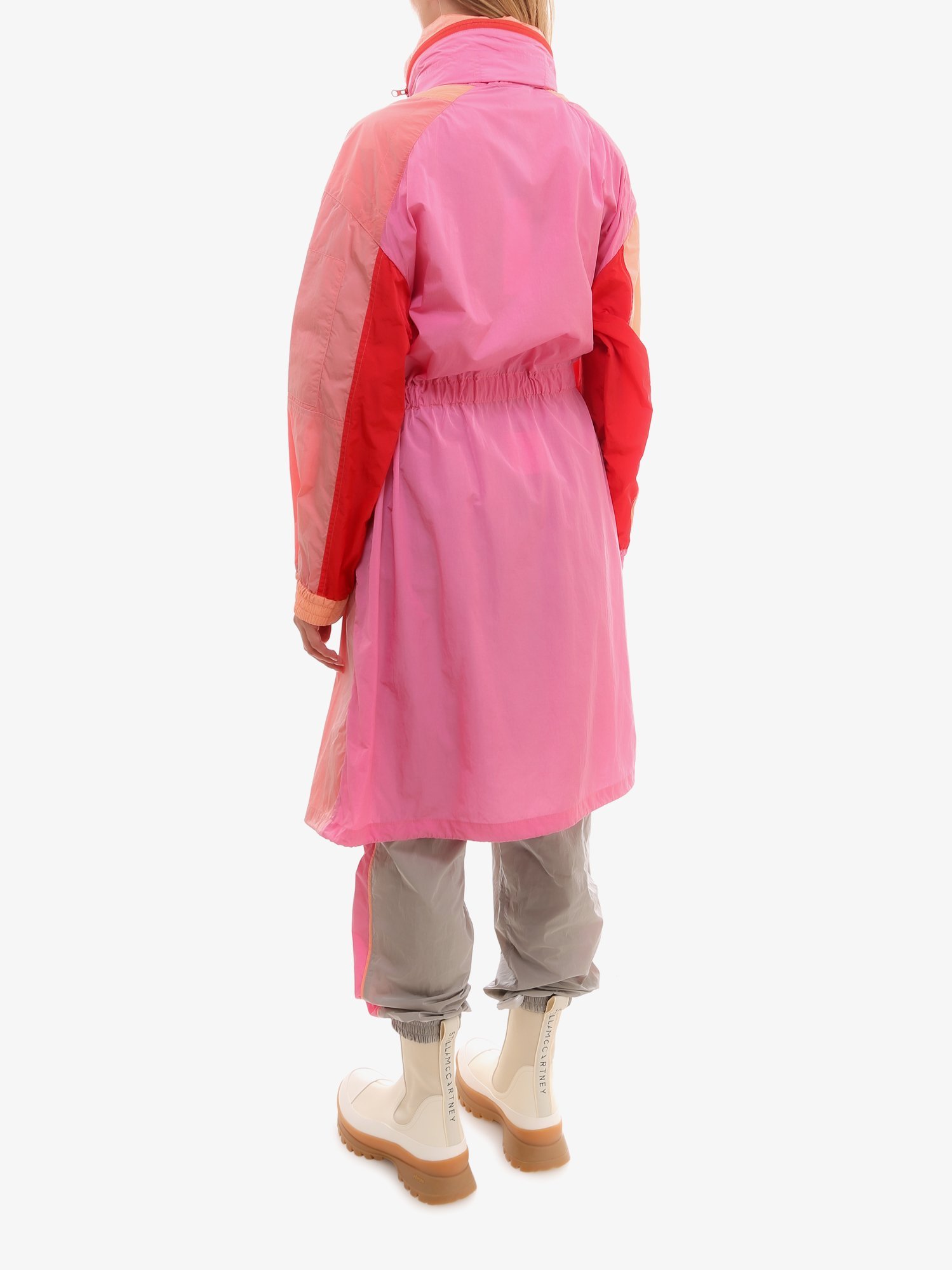 Stella Mccartney Maia Colorblock Utility Parka Jacket In Pink