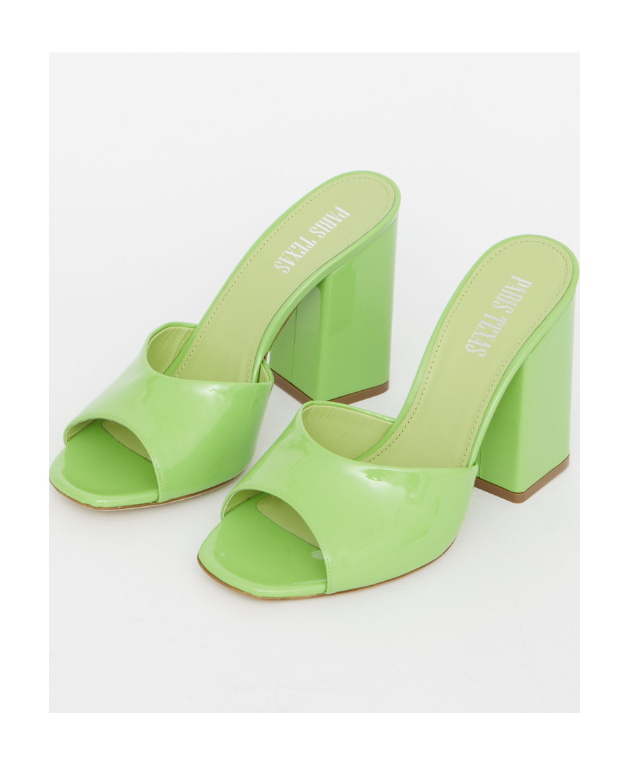 Paris Texas Women's Raffia & Canvas Anja Slip Ons Sandal In Green