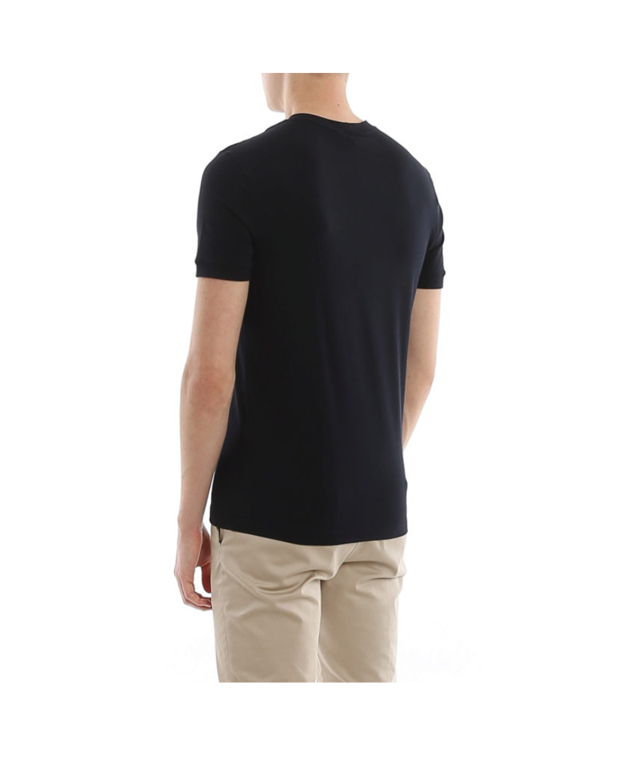 Shop Giorgio Armani Logo-print T-shirt In Black