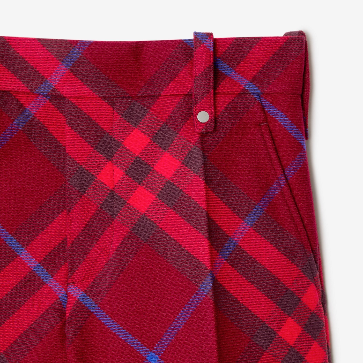 Burberry Checked Straight-leg Wool Trousers In Red