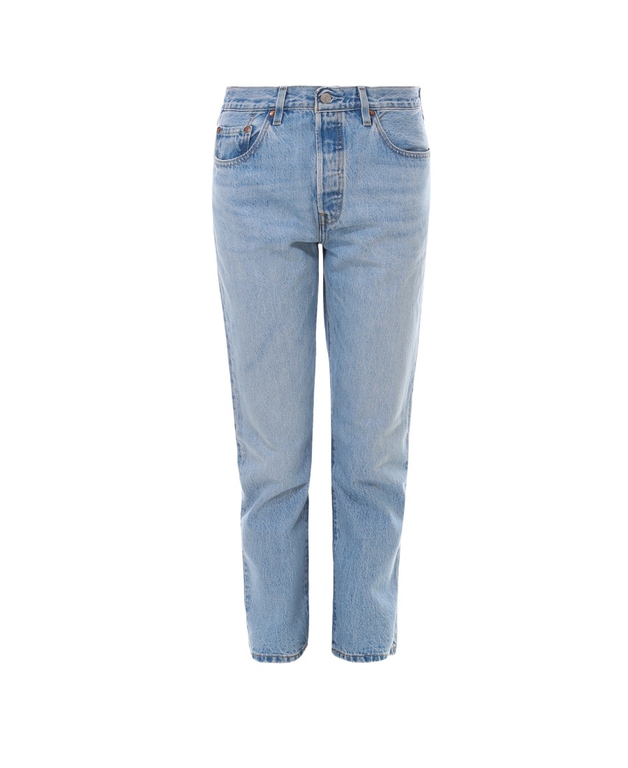 Shop Levi's 501 Cropped Straight-leg Jeans In Blue