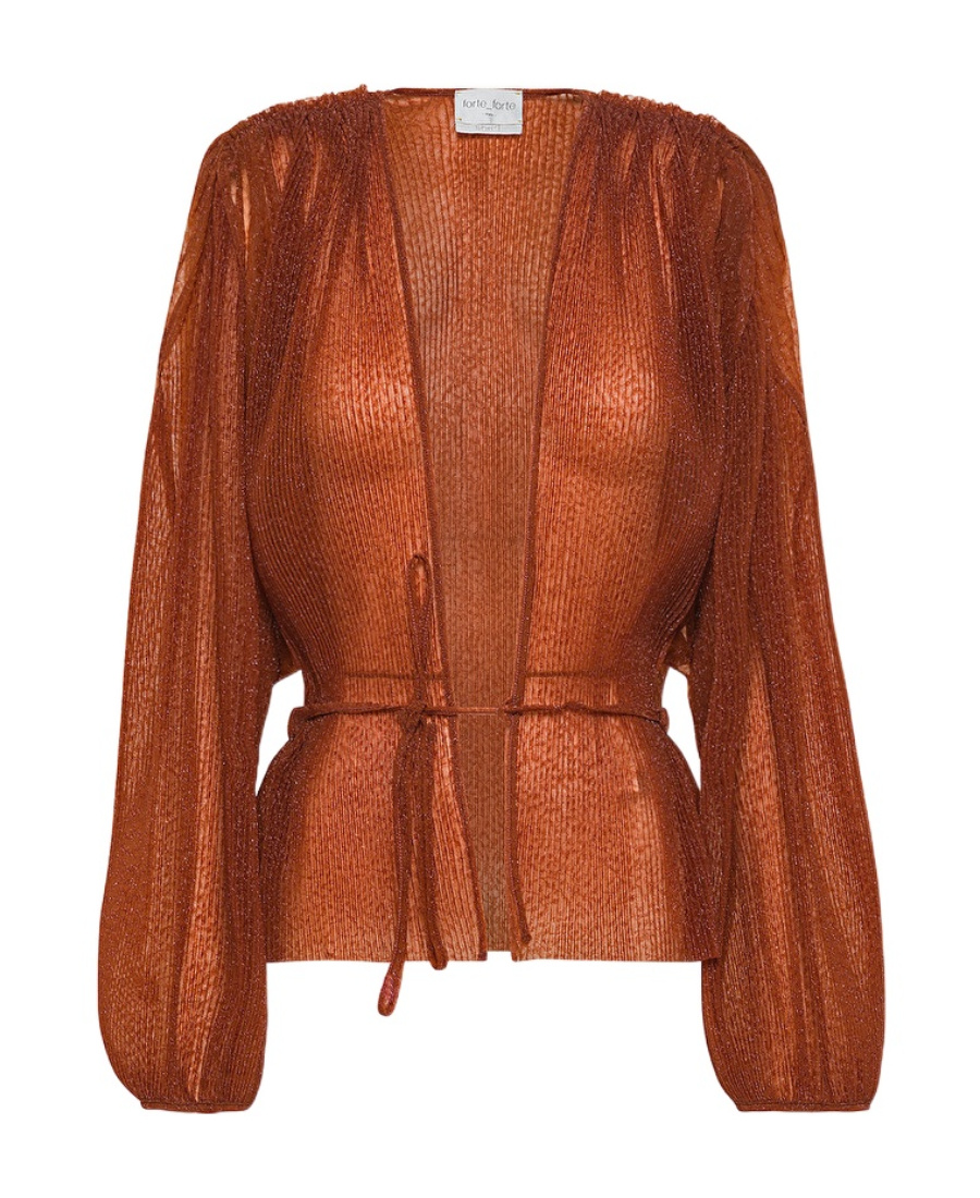 Forte Forte Logo Jacket In Brown