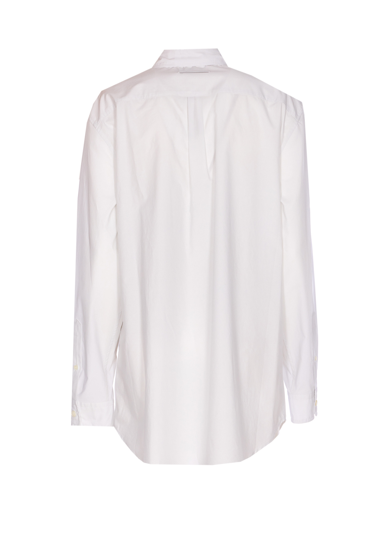Jean Paul Gaultier Graphic Print Long Sleeve Collared Top In White