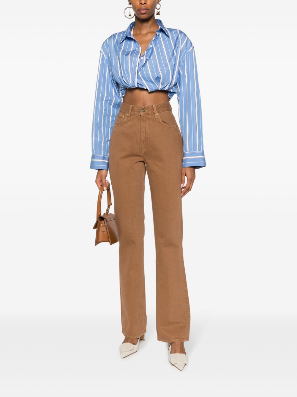 Jacquemus Flared Jeans In Brown