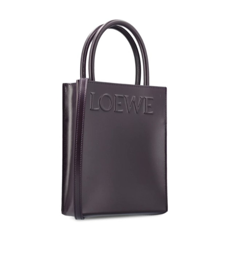 Loewe Black A5 Leather Tote Bag In Black