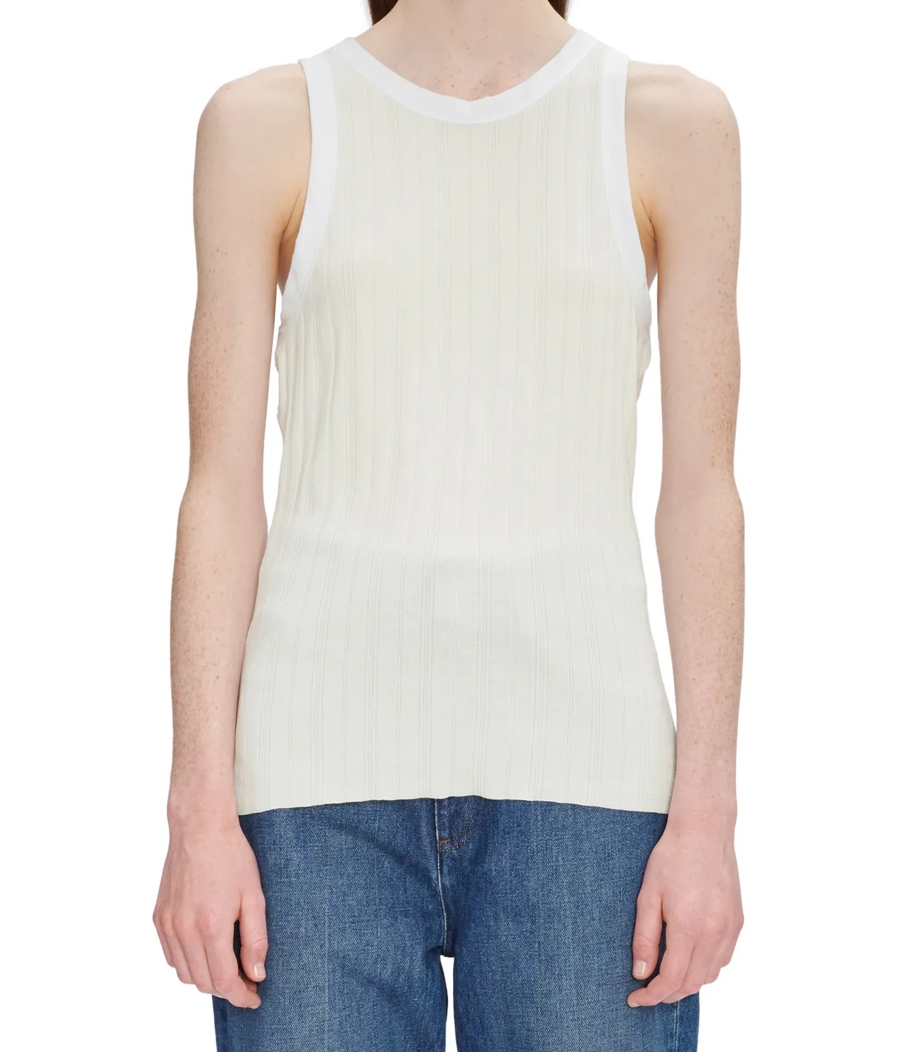 Apc Lemaitre Ribbed-jersey Tank Top In White