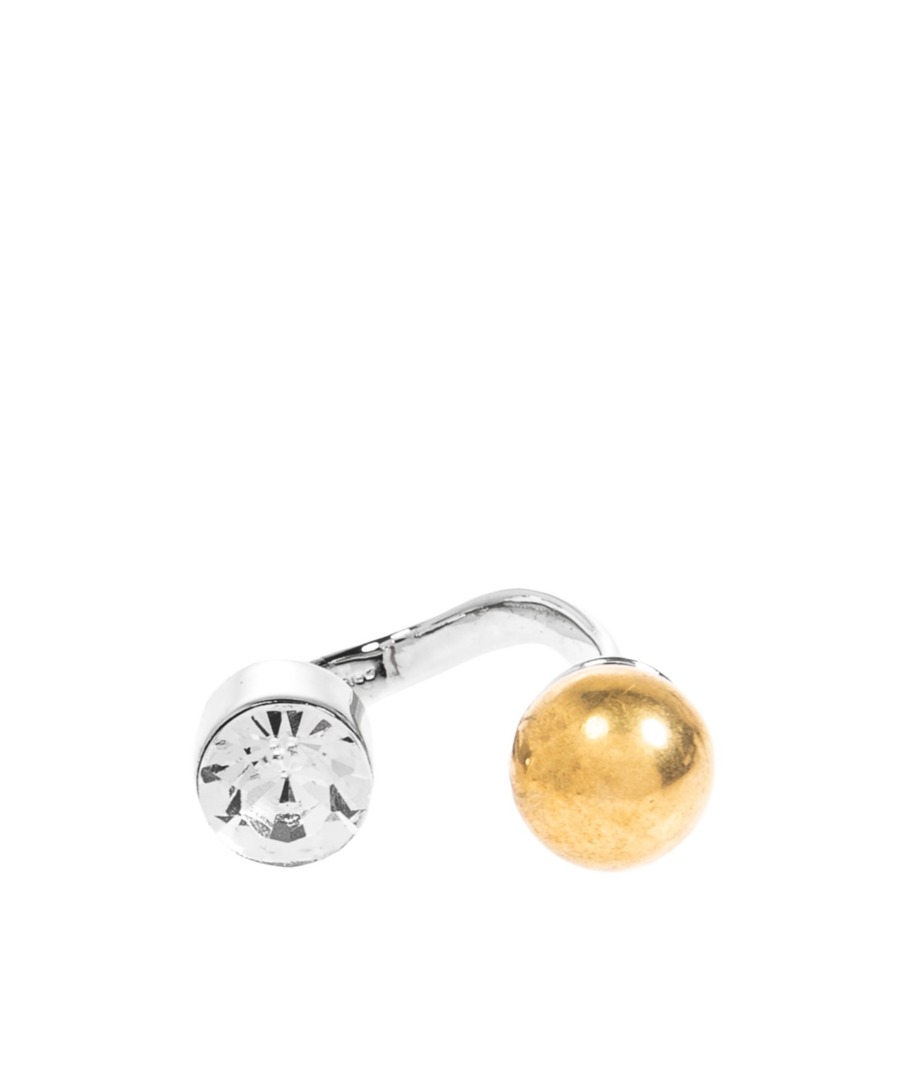 Dries Van Noten Set Of 2 Ball Rings In White