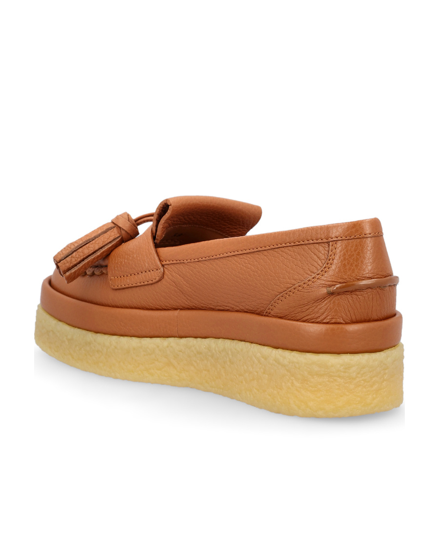 Chloé Jamie Platform Leather Loafers In Brown