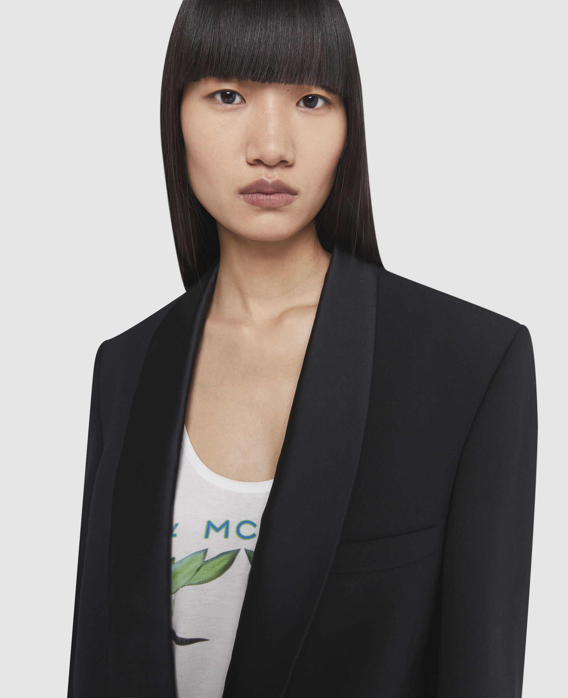 Stella Mccartney Tuxedo Blazer Jacket In Black