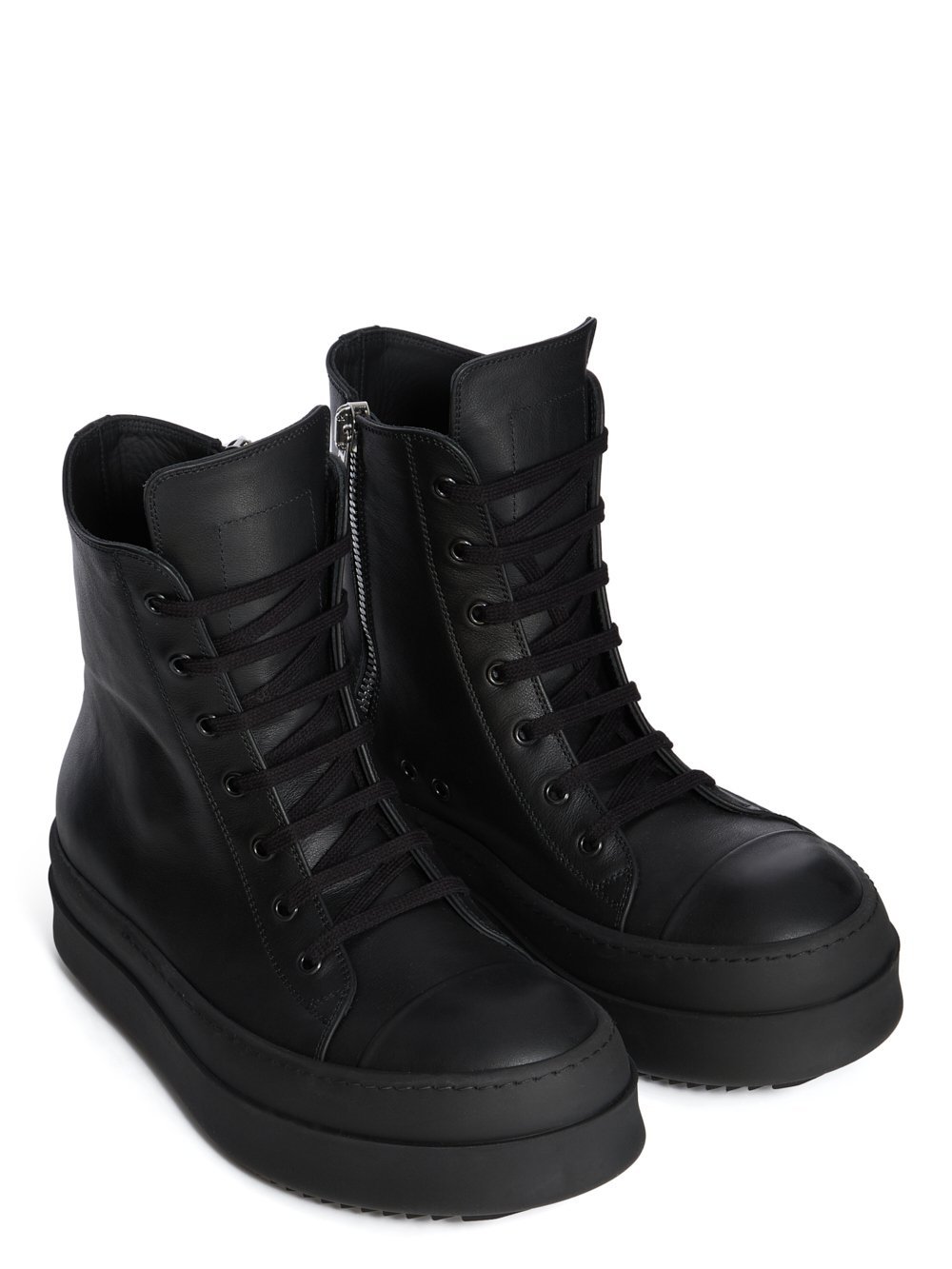 Rick Owens Round-toed Ankle Boots In Black