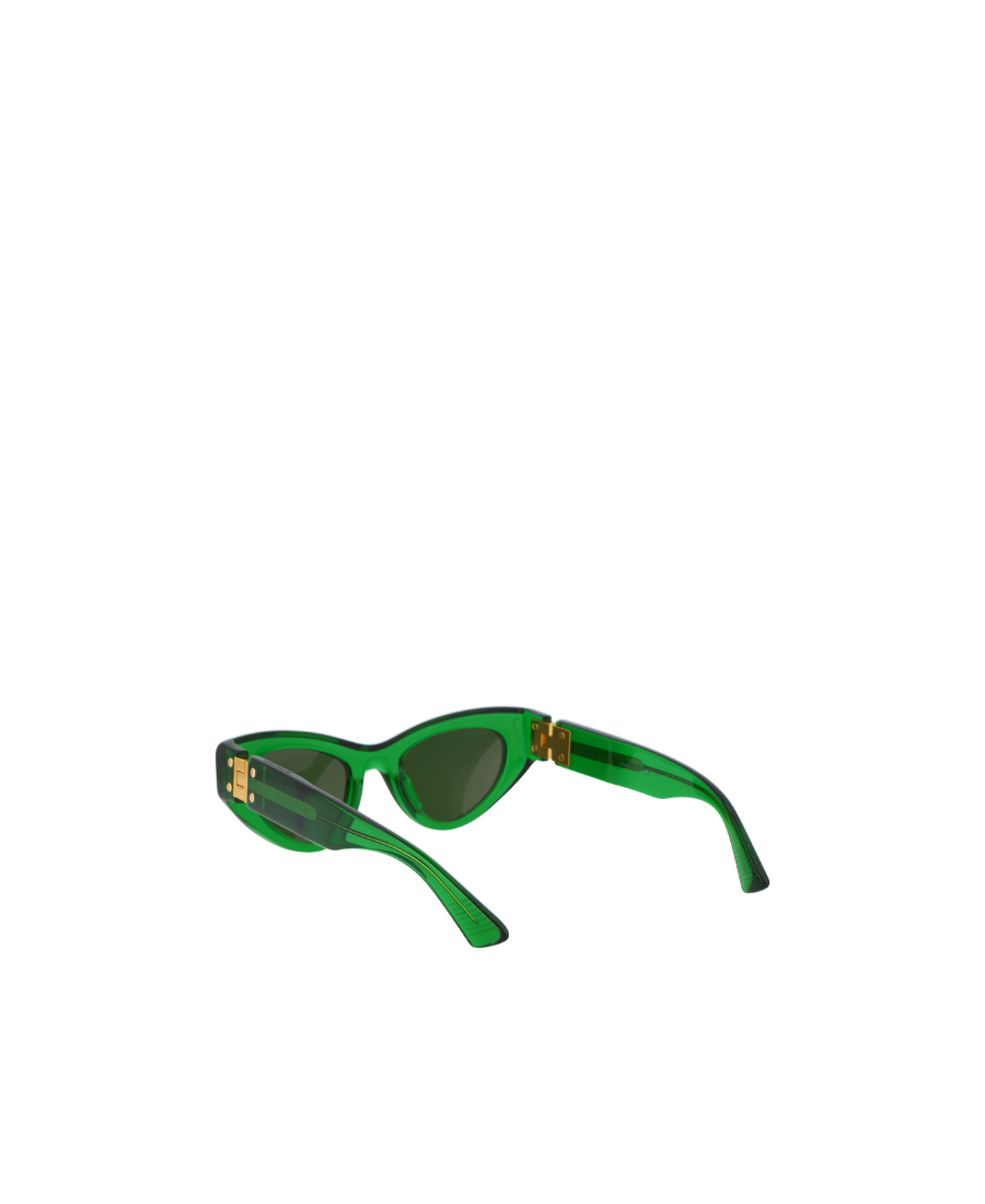 Bottega Veneta Inverted Triangle Acetate Cat-eye Sunglasses In Green