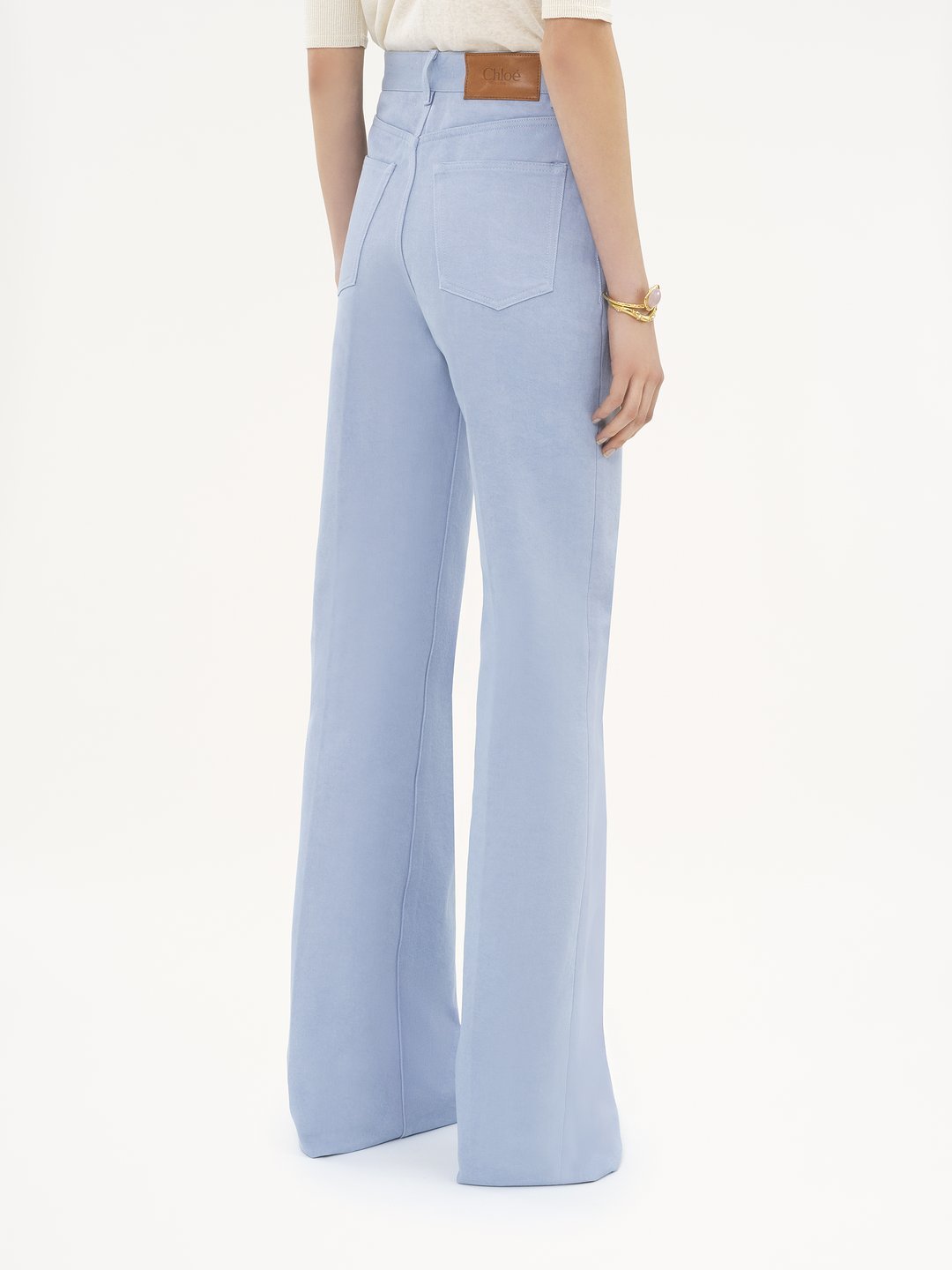 Shop Chloé High-rise Flared Jeans In Blue