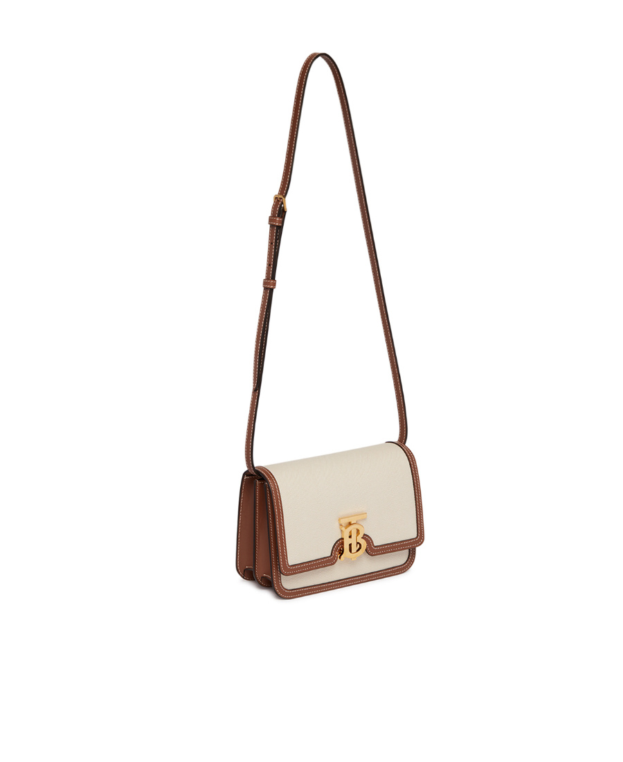Burberry Small Tb Crossbody Bag In Nude