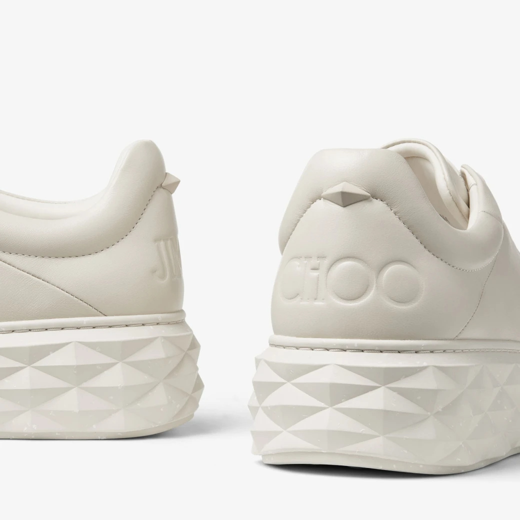 Jimmy Choo Round Toe Low-top Casual Shoes In White
