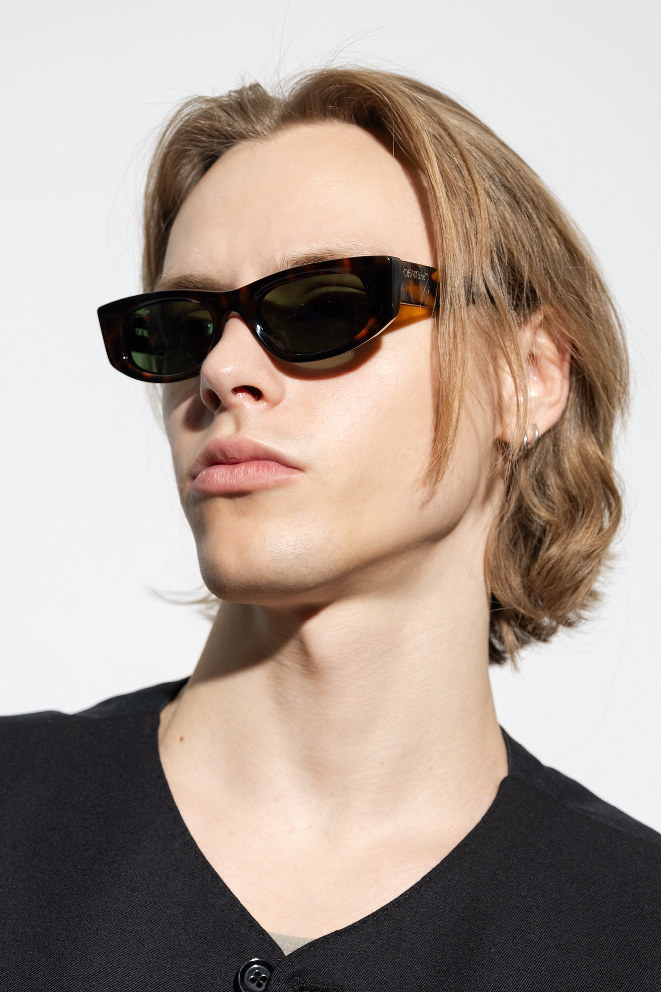 Off-white Matera Rectangle-frame Sunglasses In Green