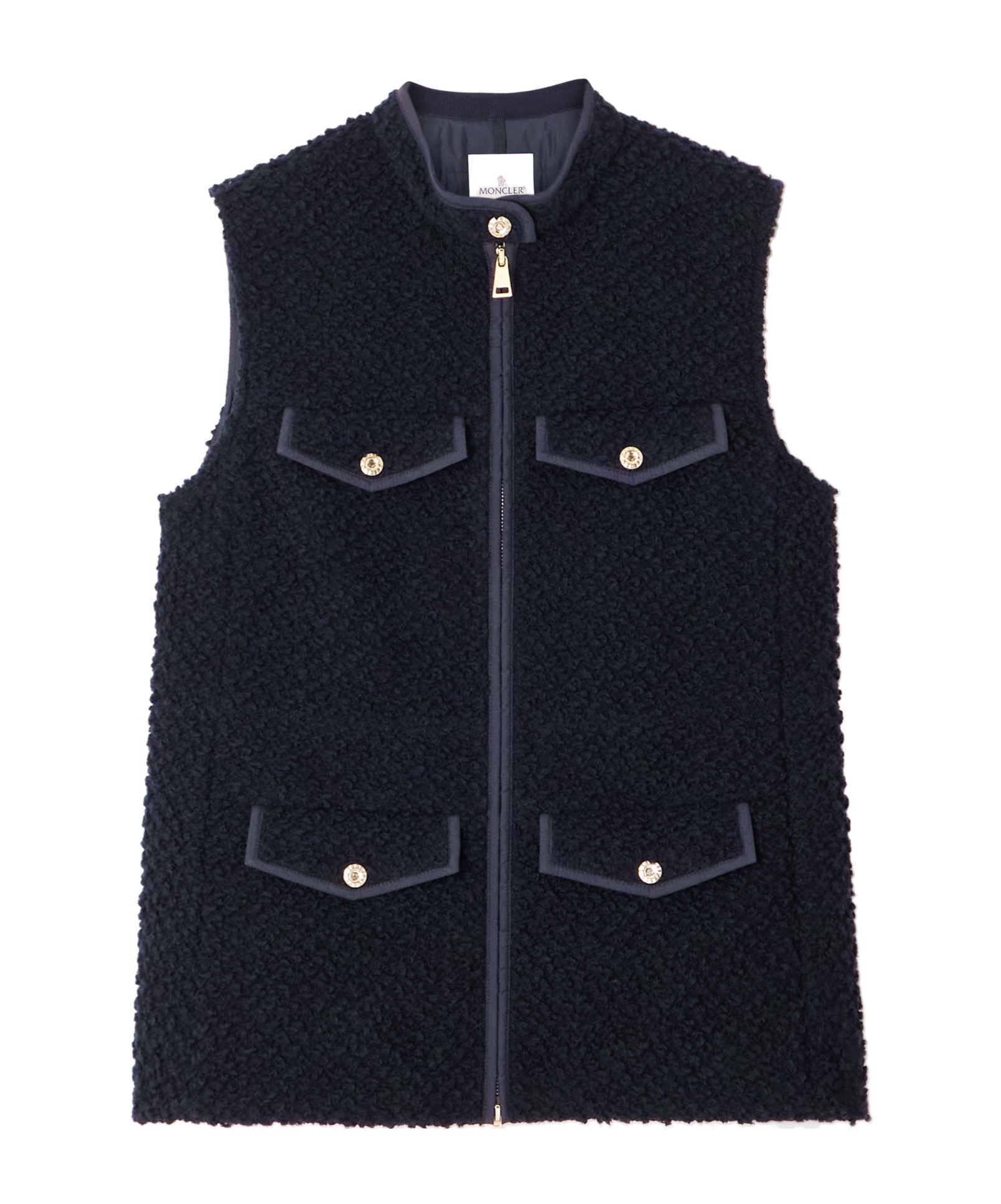 Moncler Fallavier Virgin Wool Down Vest In Blue